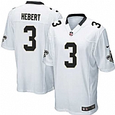 Nike Men & Women & Youth Saints #3 Bobby Hebert White Team Color Game Jersey,baseball caps,new era cap wholesale,wholesale hats
